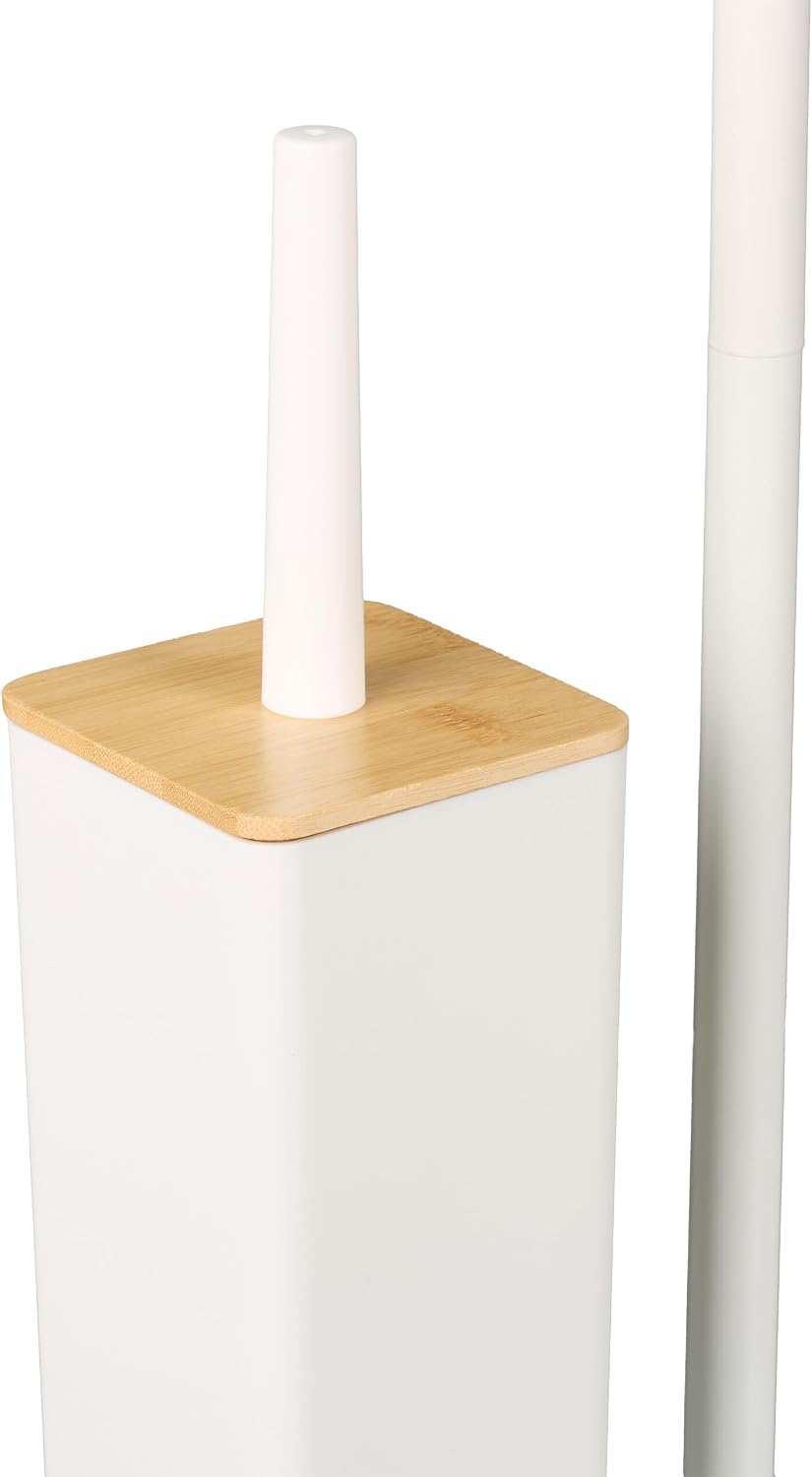 Relaxdays Standing Toilet Paper Holder 71 x 23 x 18 cm (H x W x D) White/Natural