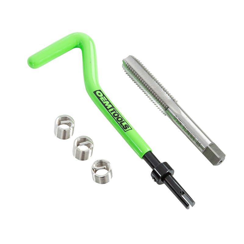 Kit de Reparo de Rosca de Vela de Ignição OEMTOOLS 25606 UNC 3/8-16 SAE com Inserto de Aço Inoxidável
