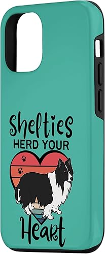 Miniatura 5 de Funda para iPhone 11 Pro Shelties Herd Your Heart Black White Bi Black Sheltie Mom