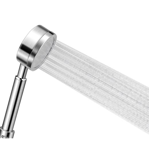 Olliwon Alcachofa de Ducha con Alta Presión Acero Inoxidable Cabezal de Ducha Ahorro de Agua Ducha de Mano, Fácil de Instalar G1 / 2 Ajuste Universal Ducha Alcachofa