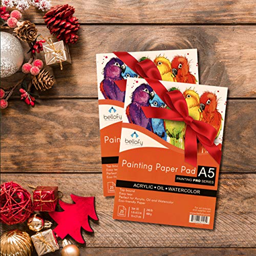 image for Bellofy Painting Paper Pads - Acrylic Watercolor Oil Painting Paper - 