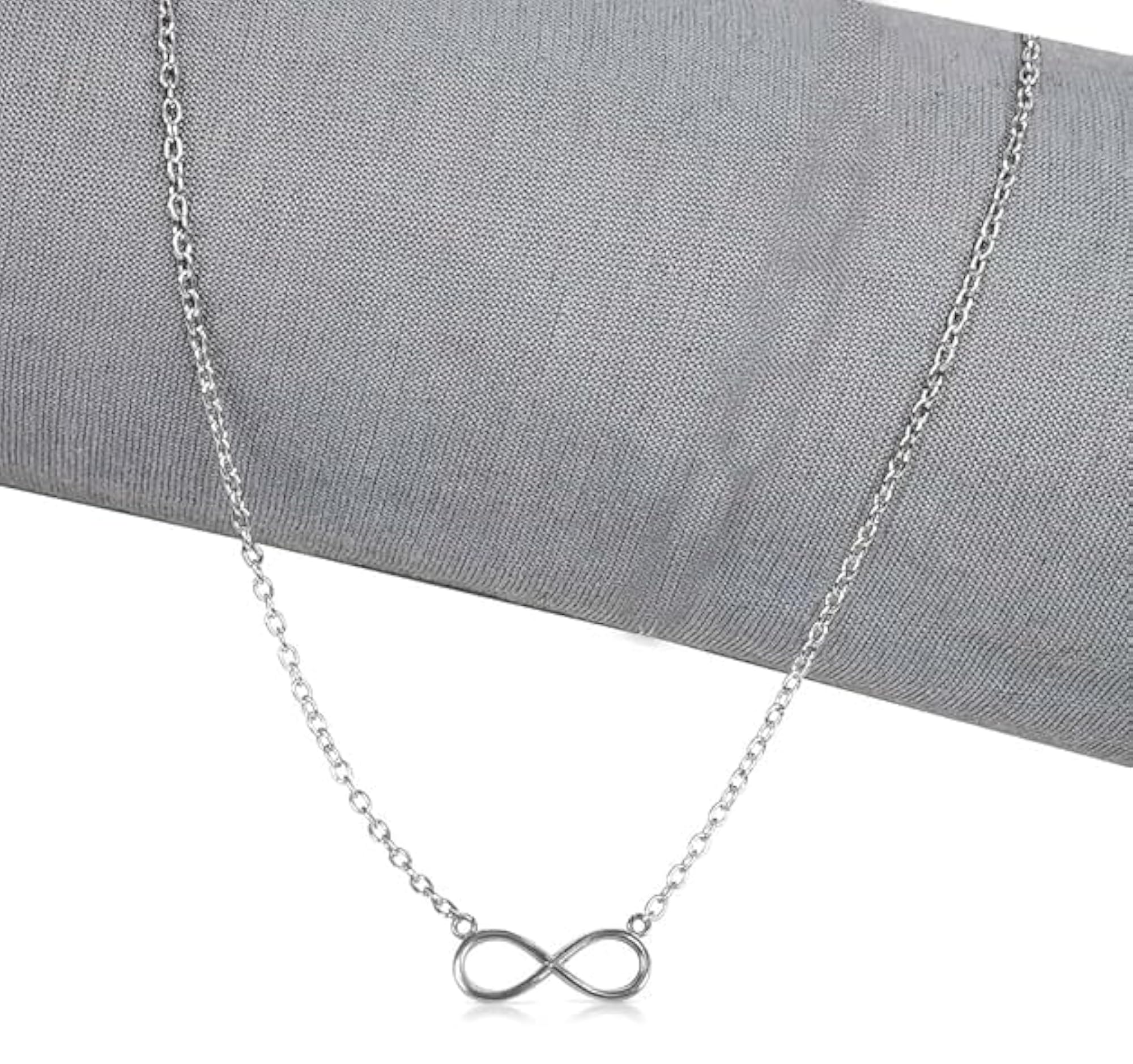 Pack of 2 Stainless Steel Infinity Necklace Pendant