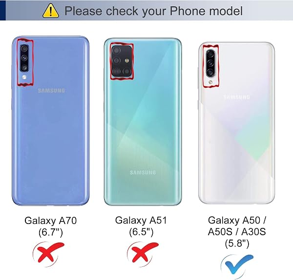 Cover per Samsung Galaxy A50 / A50S / A30S, Cover a Libro Portafoglio in Pelle PU [Porta Carte] [Magnetica], Antiurto Flip Case Custodia per Samsung A50 / A50S / A30S (Rosso) - 2