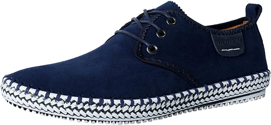 MOHEM Men's Poseidon Suede Leather Casual Walking Shoes Fashion Sneakers