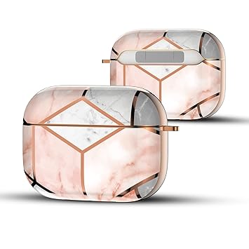MVYNO Pretty Pink Cover Compatible with Airpods Pro| EARPODS NOT Included | Beautiful Cases Compatible with Airpods Pro for Girls & Women (Geo Pink)