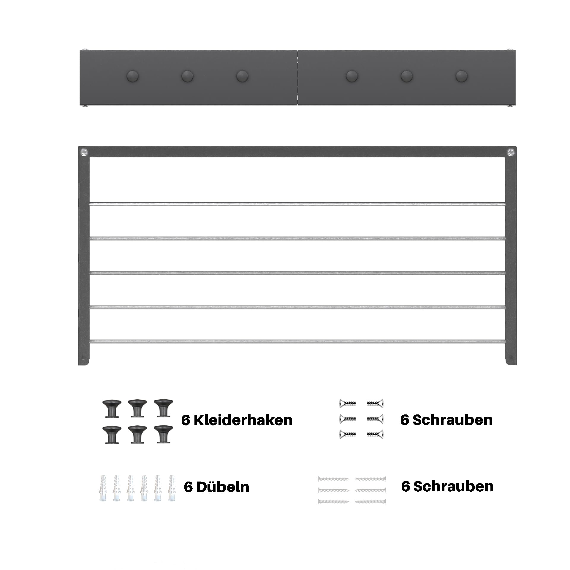 Wäscheständer Wandmontage 80 cm Metall Wäschetrockner Wand Wand mit Extra Kleiderhaken Wandtrockner Ausziehbar für Indoor & Outdoor，Kleine Häuser, Hotels, Wohnungen, Balkone