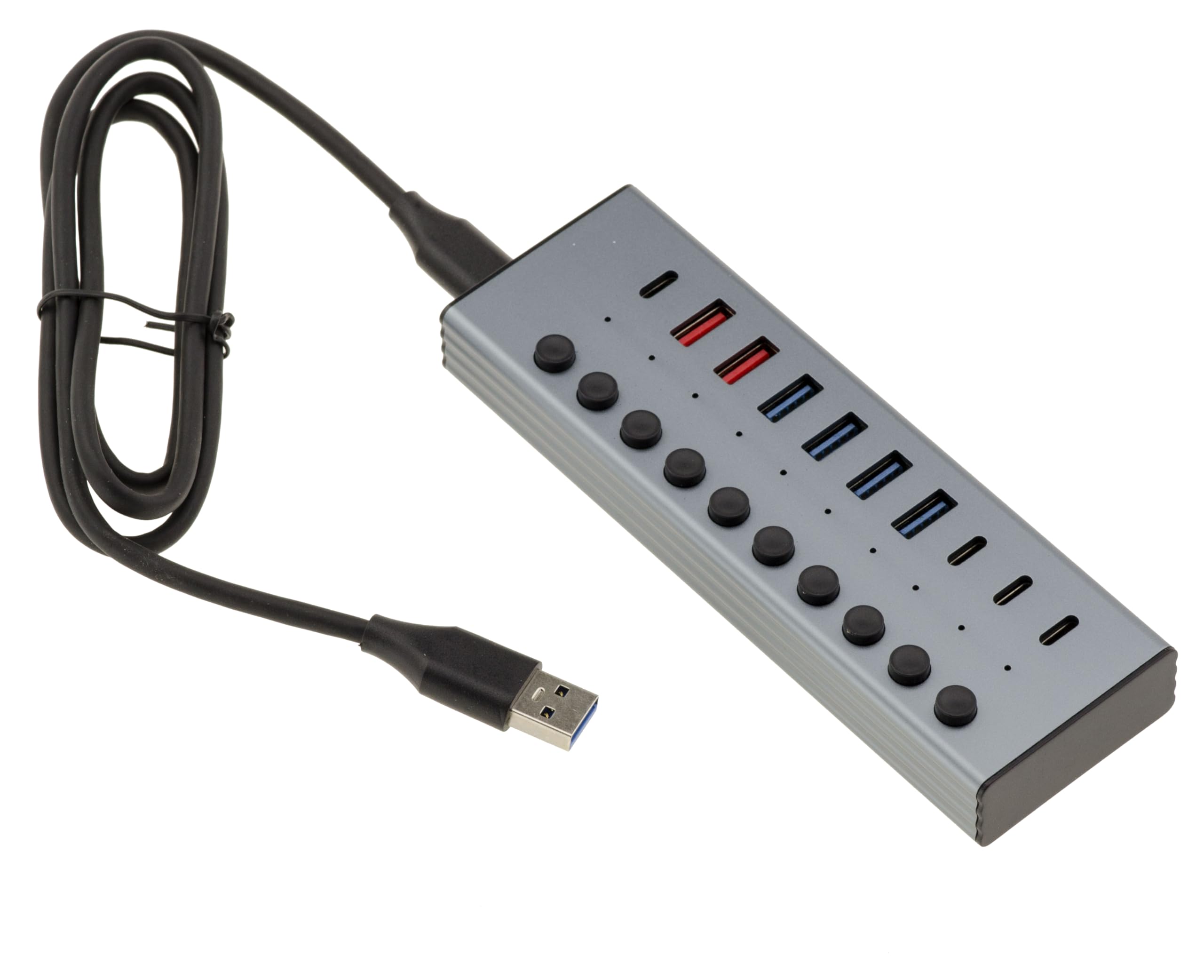 Image secondaire de Hub USB 3.0 Aluminium avec 7 Ports et Charge Rapide - KALEA-INFORMATIQUE