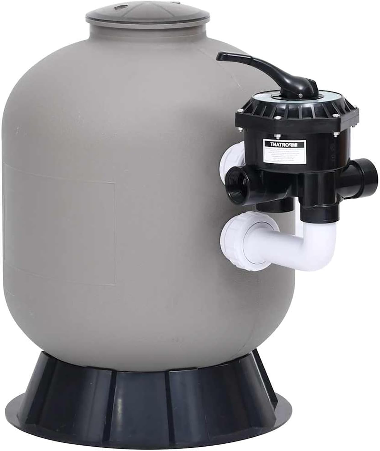 Gecheer Pool Sand Filter Efficient Water Purifying 9 m³/h for Pool Pump Suitable for 32/38mm Hoses Grey Plastic