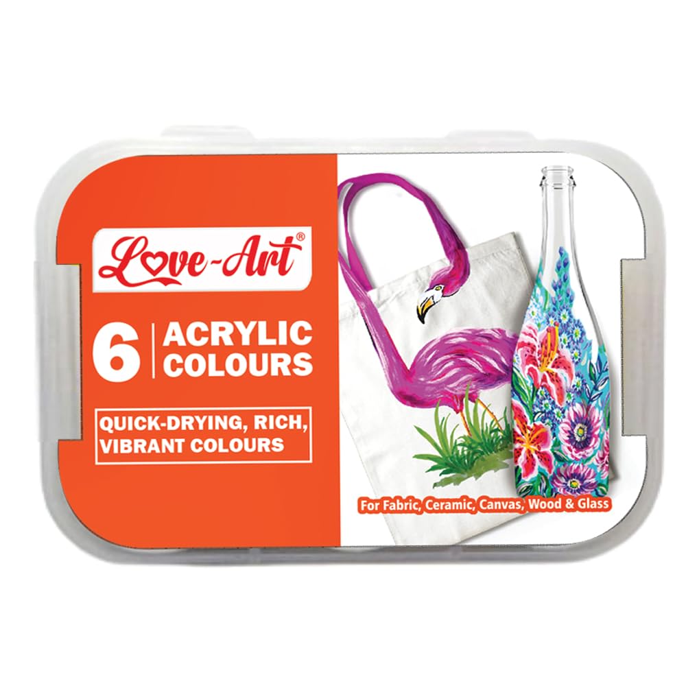絵画 LOVEseries 2paintings set Artline Love-Art Acrylic Colours Assorted Set of 6 (10 ML) (Pack