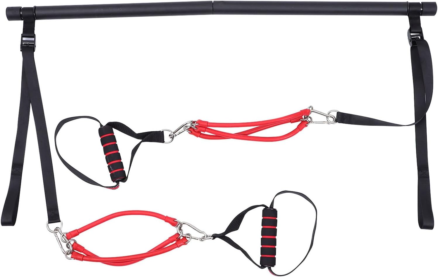 Resistance Bands Set 6pcs with Hip Lifting and Arm Strength Training Bands Elastic Fitness Pull Arm for Full Body Workout Pilates and Squat Training at Home Or Gym