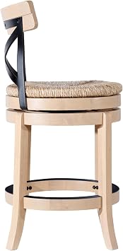 Boraam Myrtle Swivel Counter Stool - Ivory Oak