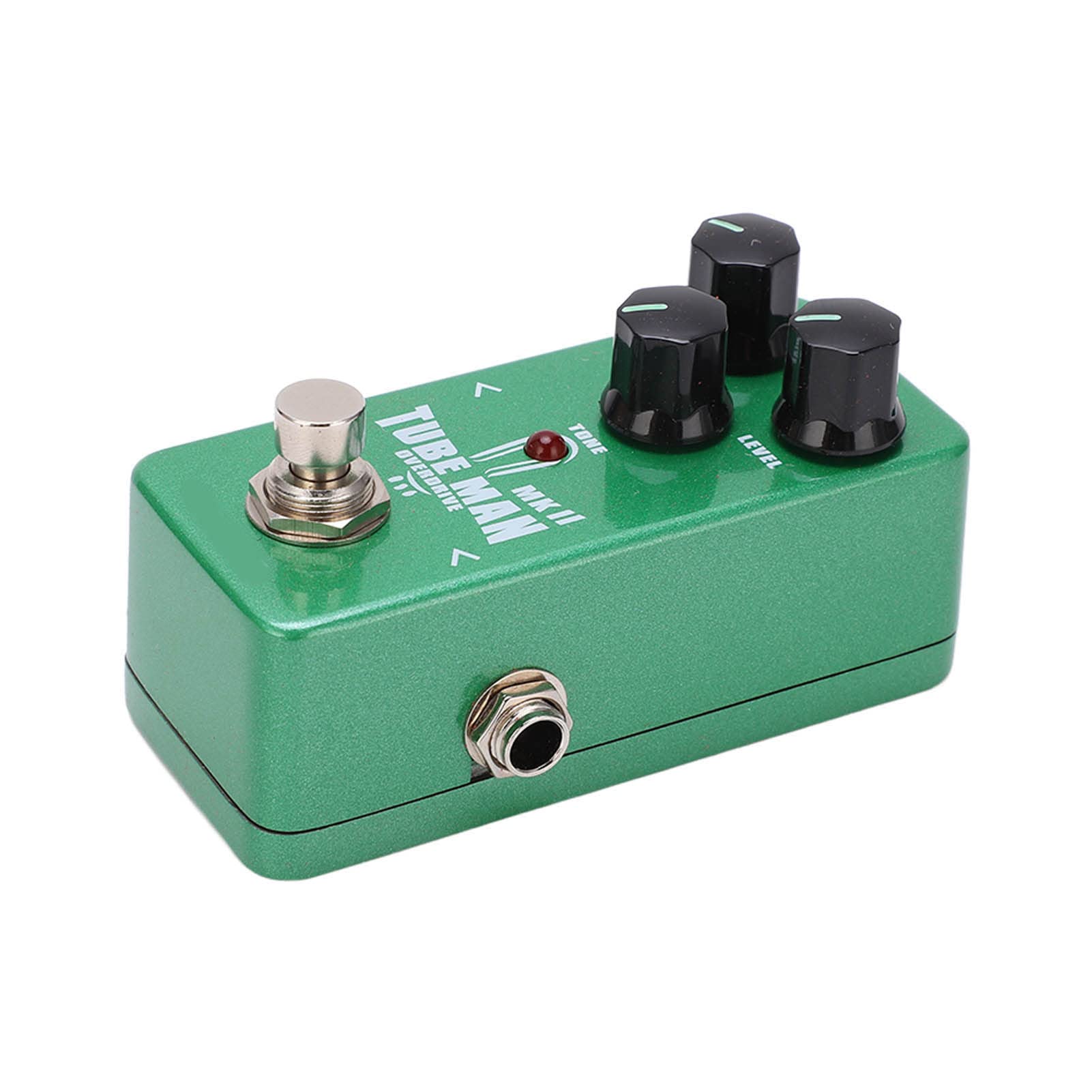 Pedale effetto per chitarra TUBE MAN Overdrive Mini accessorio per strumento regolabile Verde Qualità professionale Suono caldo e naturale per chitarristi elettrici Guscio in