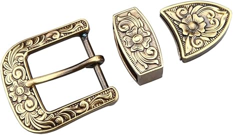 Amazon Co Jp Kokungkuan 唐草レンジャーバックル ベルト用 メンズ 巾35 レトロ真鍮 ホビー