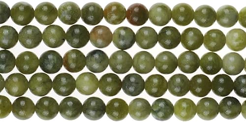 Miniatura 5 de Cuentas redondas sueltas de jade verde natural de 0.315 pulgadas (0.315 in), pulsera de piedra de cristal, accesorios para collares, manualidades