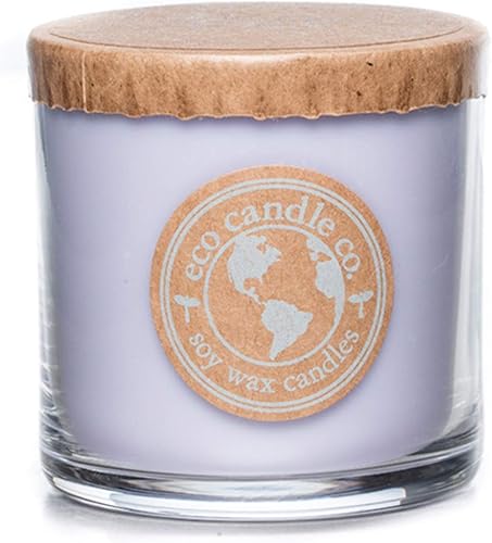 Vista 77 de Eco Candle Co. Vela reciclada, eucalipto y menta, 26 onzas. Aromas de eucalipto, menta verde y menta - 100% cera de soja, sin plomo, etiqueta y tapa