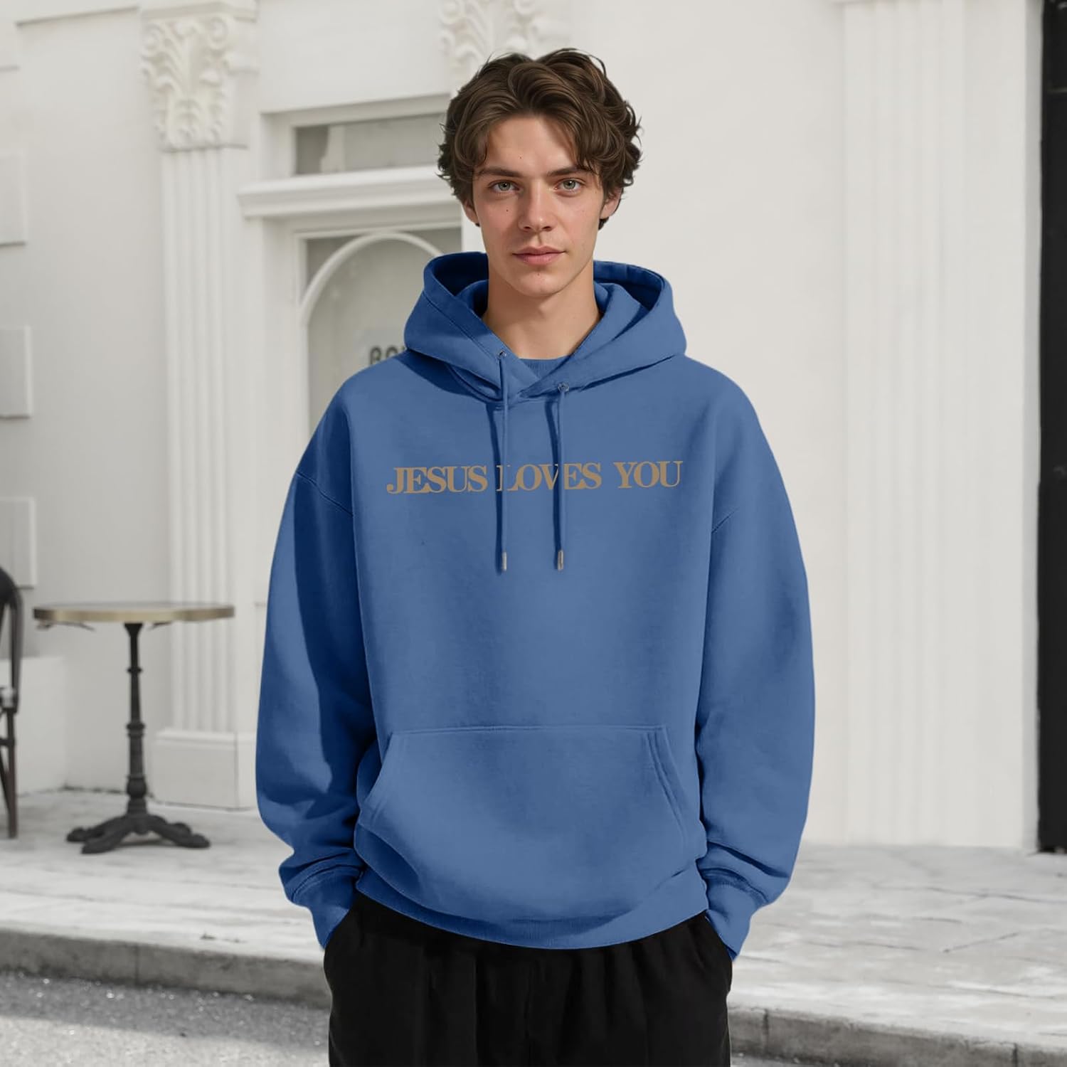 Christian Jesus Loves You Hoodies for Teen Religious Faith Sweatshirts Bible Verse Graphic Youth Thin Hoodies - Image 6