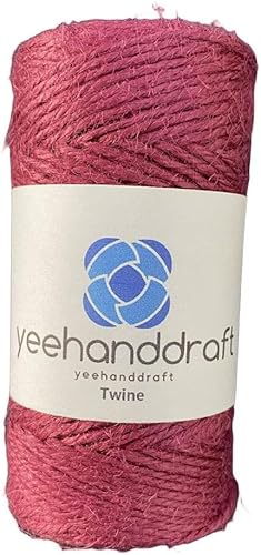 Yeehanddraft - Cordel de yute natural de 164328 pies, cuerda de regalo para manualidades, cuerda de embalaje duradera