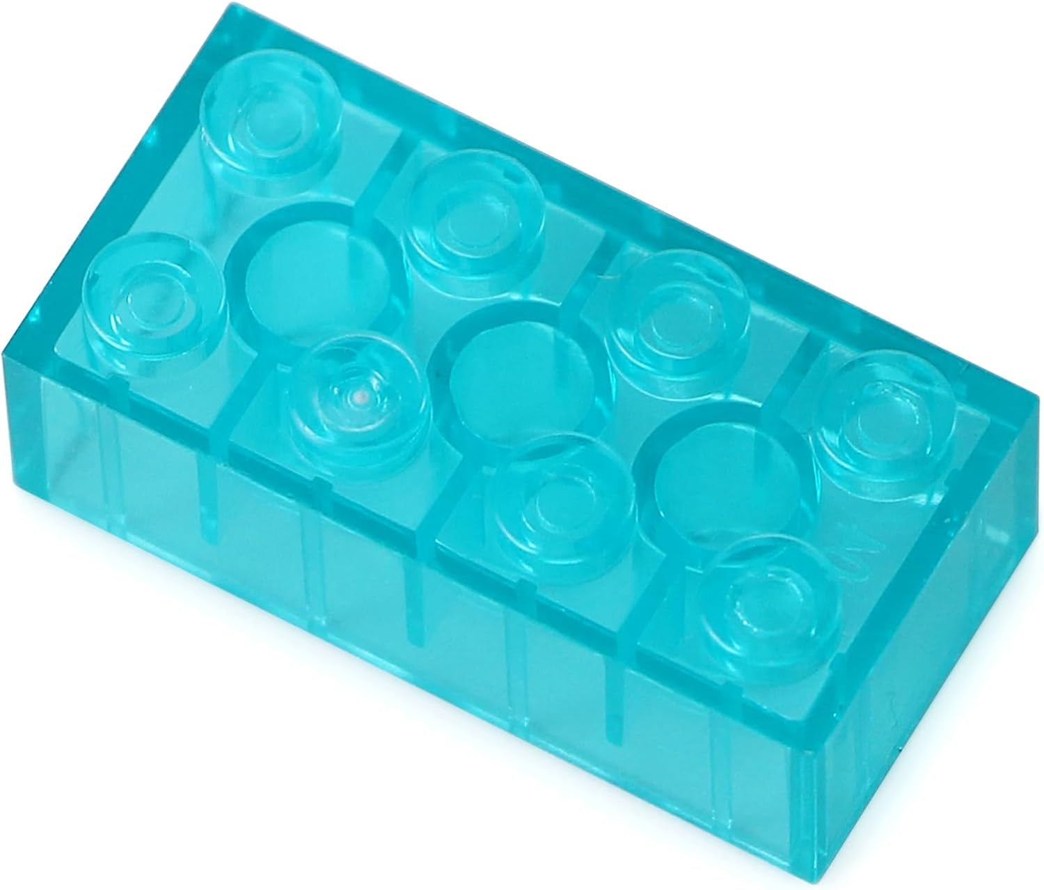 320 Pieces Transparent Light Blue 2x4 Bricks Parts Building kit image 2