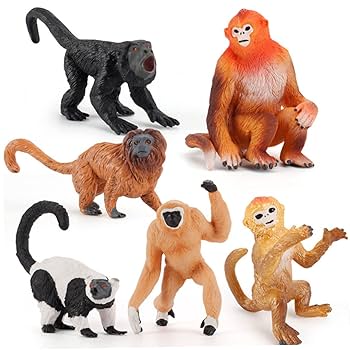 猿 フィギュア 小動物付き 約5cm Amazon.co.jp: PHENOFICE 6個子供向けサイエンス教育用猿モデル