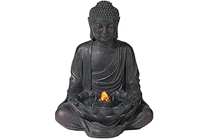 Meditating Buddha Zen Outdoor Bubbler Water Fountain