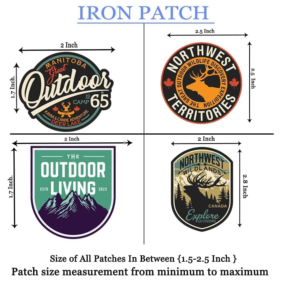 LAZYCHUNKS Printed Iron-on Patches Decoration for Clothes Printed T-Shirt Thinnest Patches for Jackets,Top,Hats,Bags,Jeans Multicolour Design (Pack of 11) 2