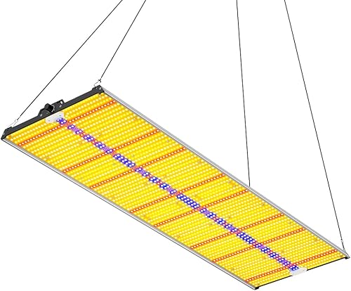 SAYHON - Luminaria colgante de luces LED, luz solar de espectro completo regulable, ideal para cultivar plantas en interiores, para invernaderos,