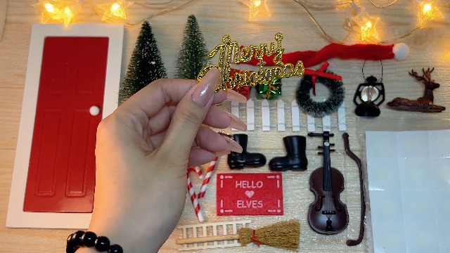 Accessori Elfo Natale In Miniatura - Vestiti, Sciarpe E Scooter Per Decorazioni O Bambole