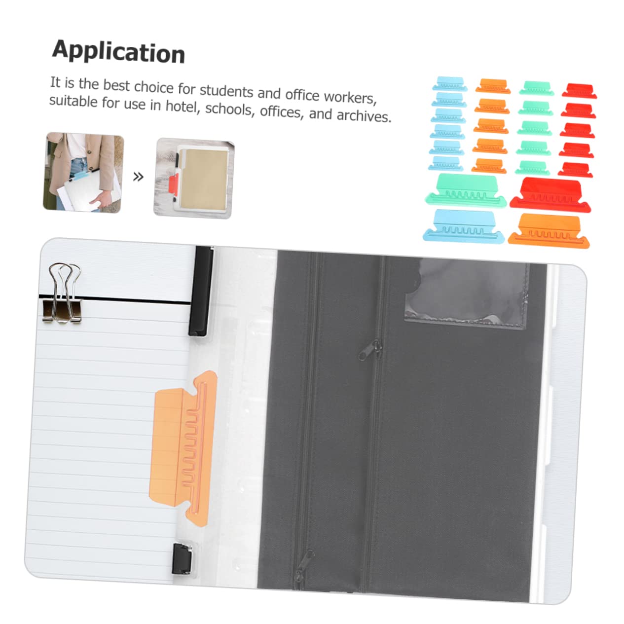 DOITOOL 4 Set Etichette Per Sospese Colorate Con Inserti Trasparenti Per Organizzazione Ufficio E Casa Facili Usare E Riutilizzabili Per Classificazione Documenti 40 Pezzi * 4