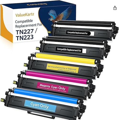 Cartucho de tóner de repuesto compatible para Brother TN227 TN-227 TN227BK de alto rendimiento TN223 TN-223 compatible con MFC-L3710CW MFC-L3750CDW