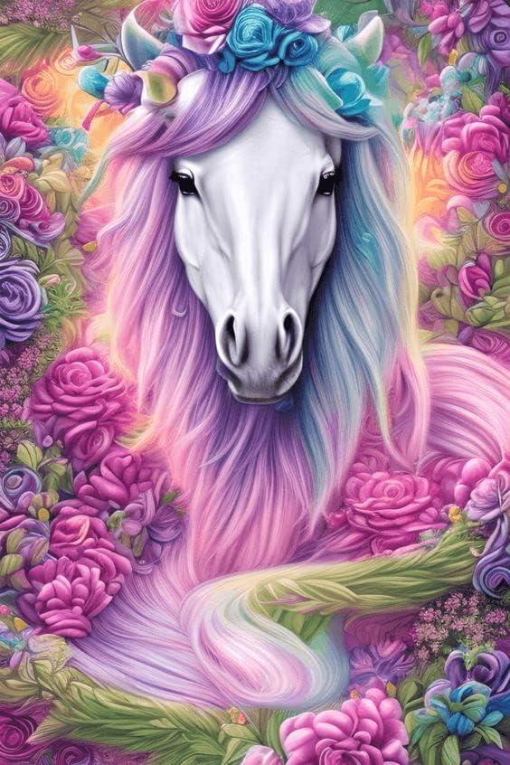 Eiflow 5D Diamond Painting Craft Kits Full Drill, DIY Horse