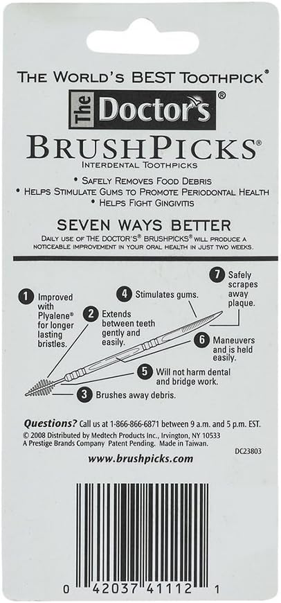 The Doctor's BrushPicks Interdental Toothpicks, 120-Picks per Pack (2-Pack)