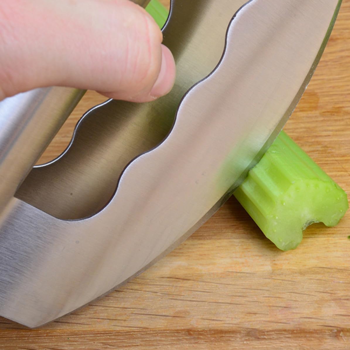 Salad Chopper Kitchen Tool Double Knife Mincing Stainless Steel