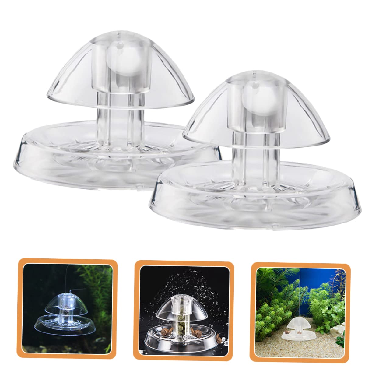 Abaodam 4 Sätze Transparentes Aquarium Schneckenfänger Robuster Kunststoff Wiederverwendbar Zum Natürlichen Fang Von Schnecken Im Aquarium Durchmesser 2 Stücke * 4