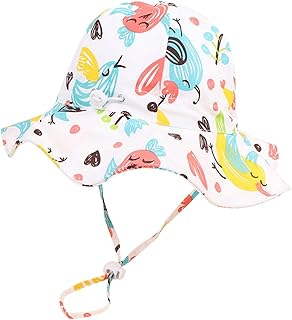 Bold N Elegant Cartoon Print Kids Cotton Sun Hat with Adjustable Chin Strap, Beach Cap Fishing Hat for Boys and Girls Price In India