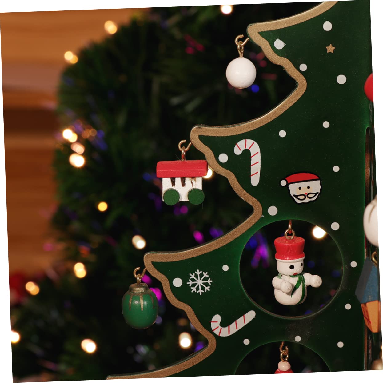 Amosfun 3 Pz Decorazioni Natalizie Per La Tavola Decorazione Da Tavolo Natalizia Albero Di Natale in Miniatura Decorazione Dell'albero Di Natale Calendari Dell'avvento Per Bambini Di Legno