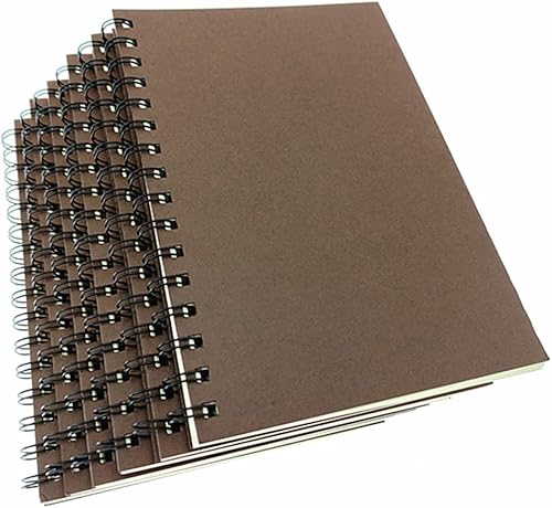 ALIMITOPIA Cuaderno en espiral, papel kraft grueso con rayas universitarias, tapa dura, bloc de notas, agenda de notas, cuaderno de bocetos para