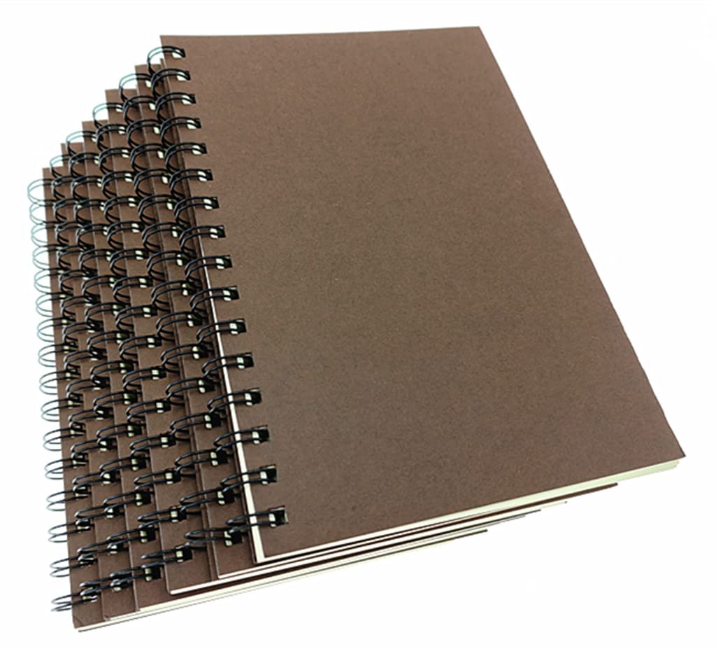 ALIMITOPIA Taccuino a spirale, a righe, carta spessa, copertina rigida, blocco note con rilegatura a spirale, per scuola, ufficio, ufficio, lavoro, carta interna spessa 100 g/m², formato A5 (20,3 x