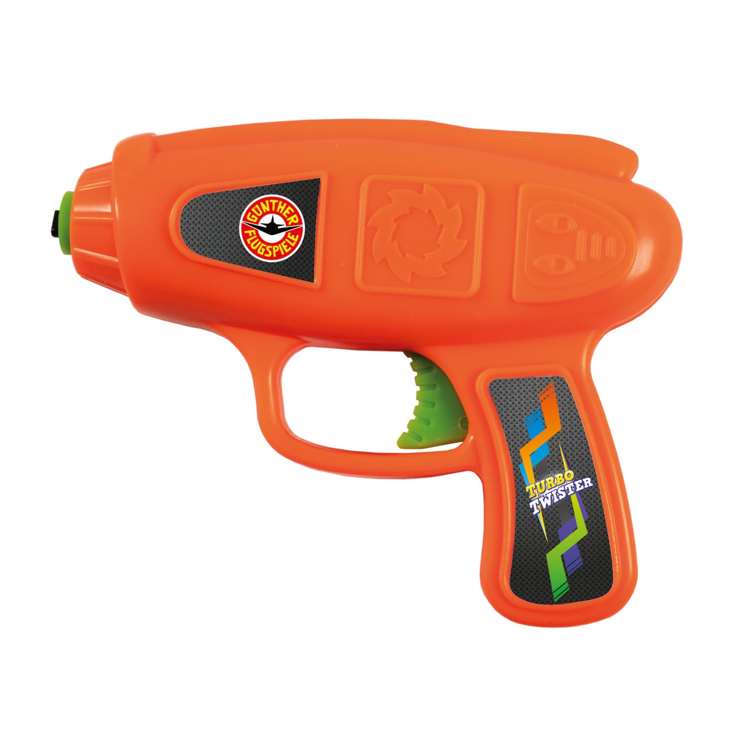 Paul Günther 1687 - Gra śmigłowa Turbo Twister, pistolet startowy turbo blaster, dla dzieci w wieku 5 lat i starszych, zawiera 6 wirników do wystrzelenia, wirnik ok. Ø 6,5 cm