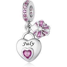 925 Sterling Silver Birthstone Charms Fit for Bracelet and Necklace Happy Birthday Charm Mothers Day Jewelry Gift for Women