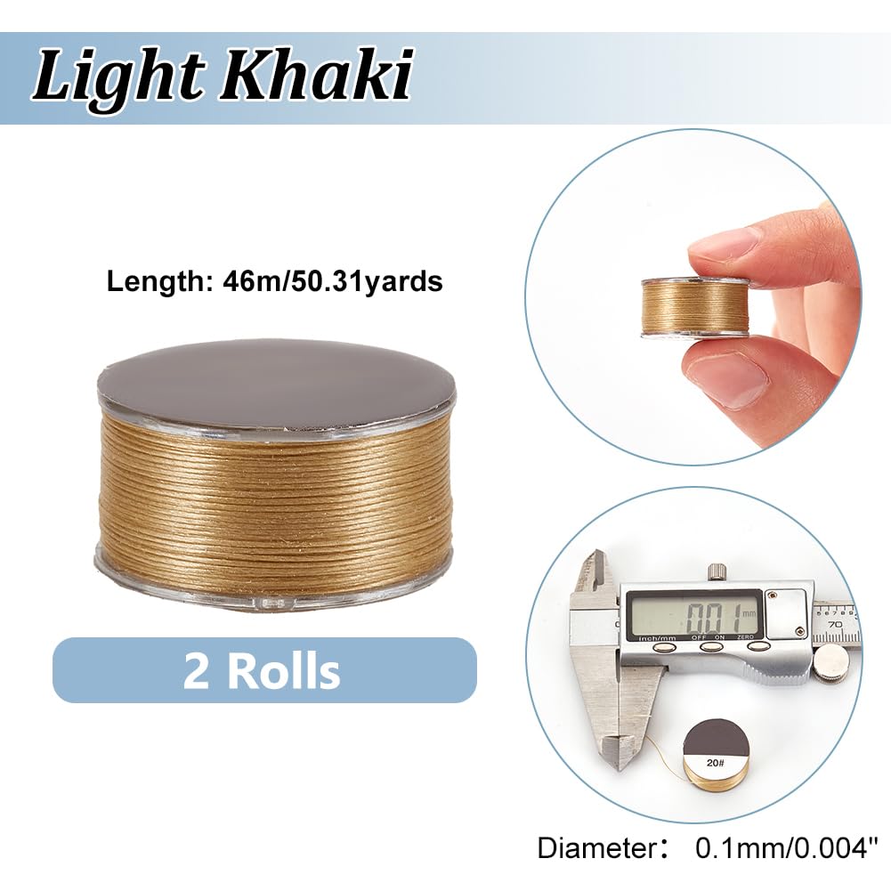 PH PandaHall Filo per Braccialetti Da 0.1mm 92m Filo per Perline Corda In Nylon Corda per Cucire Fili per Cuciture In Pelle Creazione di Braccialetti Gioielli Estivi