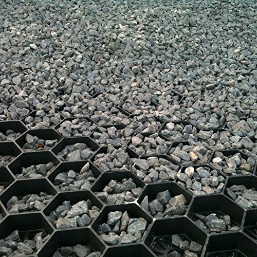 EasyGravel Estabilizador de Grava Negro 3XL, 32m2, geoceldas para jardín