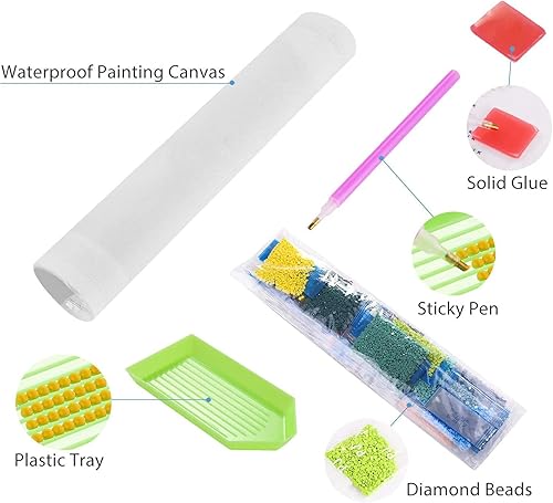 Miniatura 4 de Pintura de diamante 5D para bricolaje, gato colorido, luna, pinturas artísticas, pintura de diamantes por números, regalo para adultos y niños,