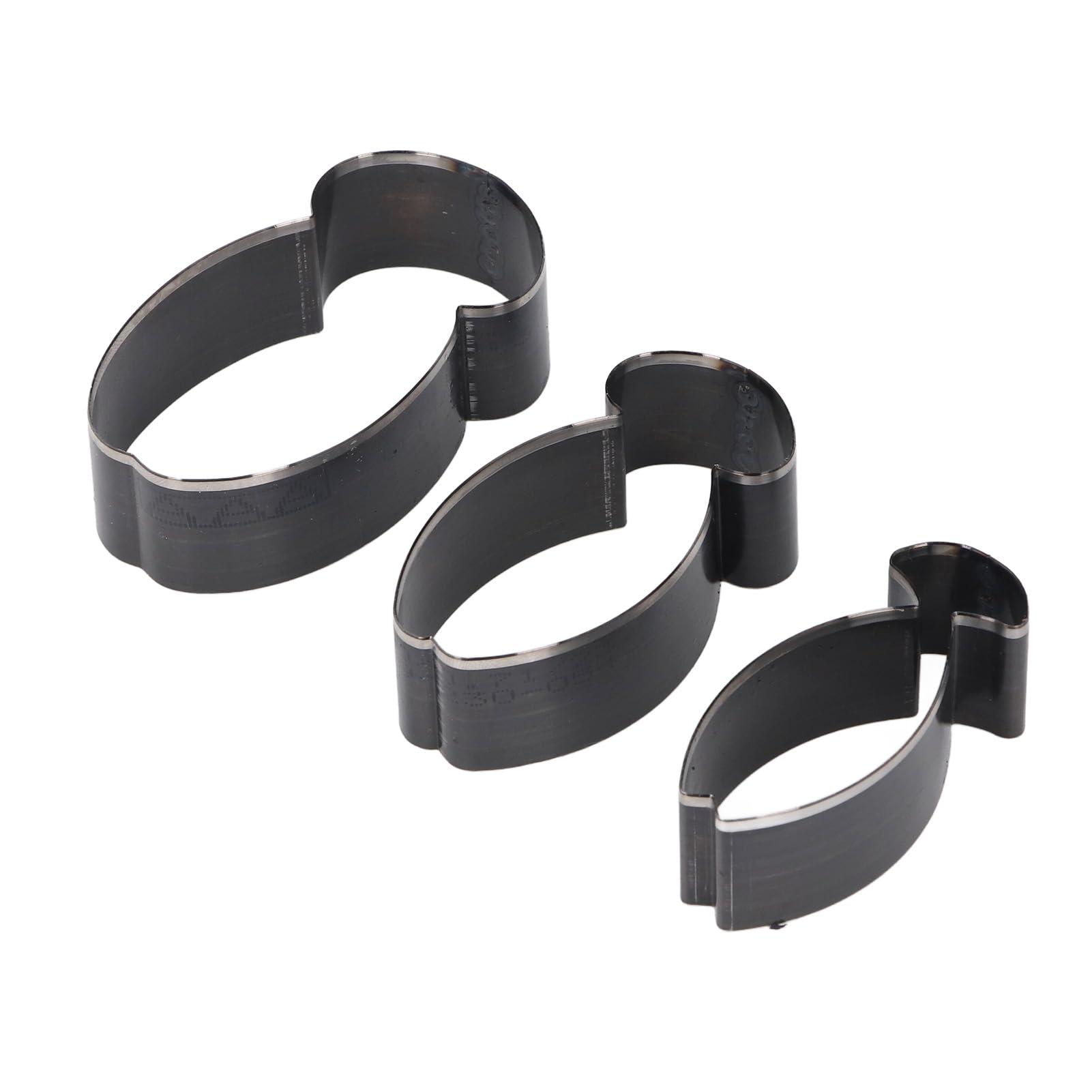 3 Pcs Set Leather Cutting Die Fish Shaped 76 70 61mm Long Alloy Steel Hollow Punching Tool for Crafts Durably and Precise