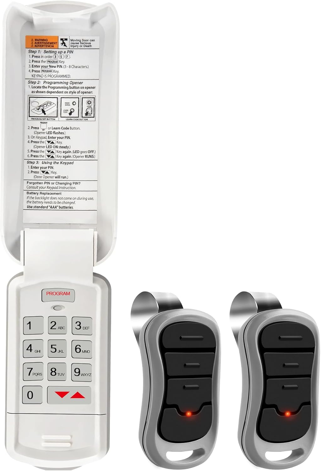 GK-BX G3T-BX Genie Garage Door Opener Keypad & Remote, Compatible with All Genie Intellicode Garage Door Opener, 3-Year-Warranty