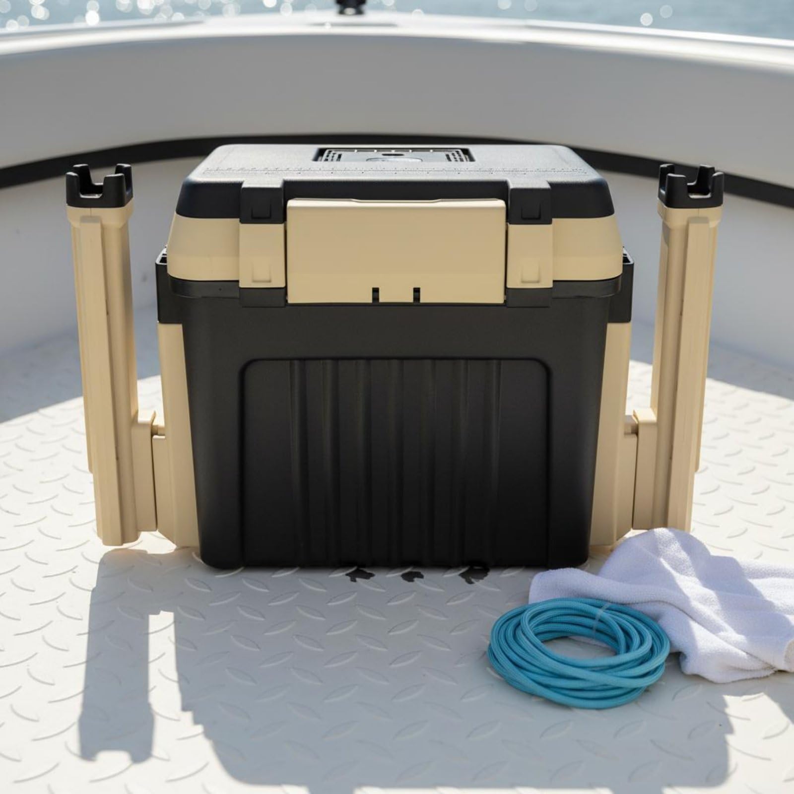Qianly Contenitore da Pesca Scatola da Pesca Cassetta Portaccessori Organizzatore Ami Esche con Chiusura Sicura Struttura a 3 Livelli Materiale PP Robusto, Verde Militare