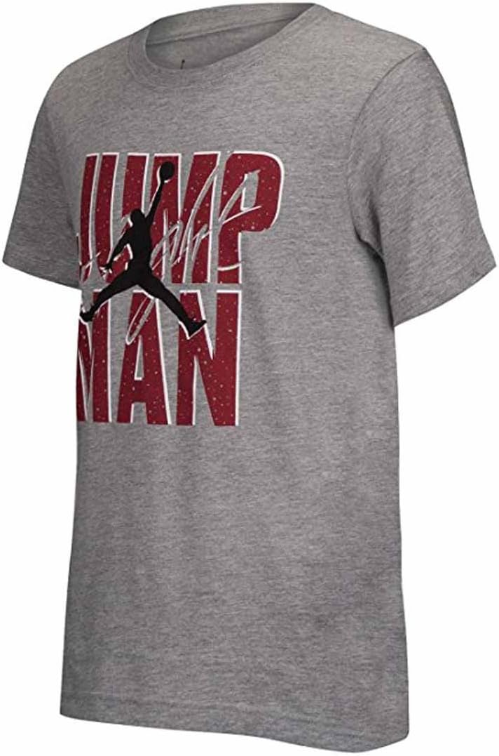 Jordan Boys Youth Air Crew Neck Tee (M, Grey Jumpman Flight)