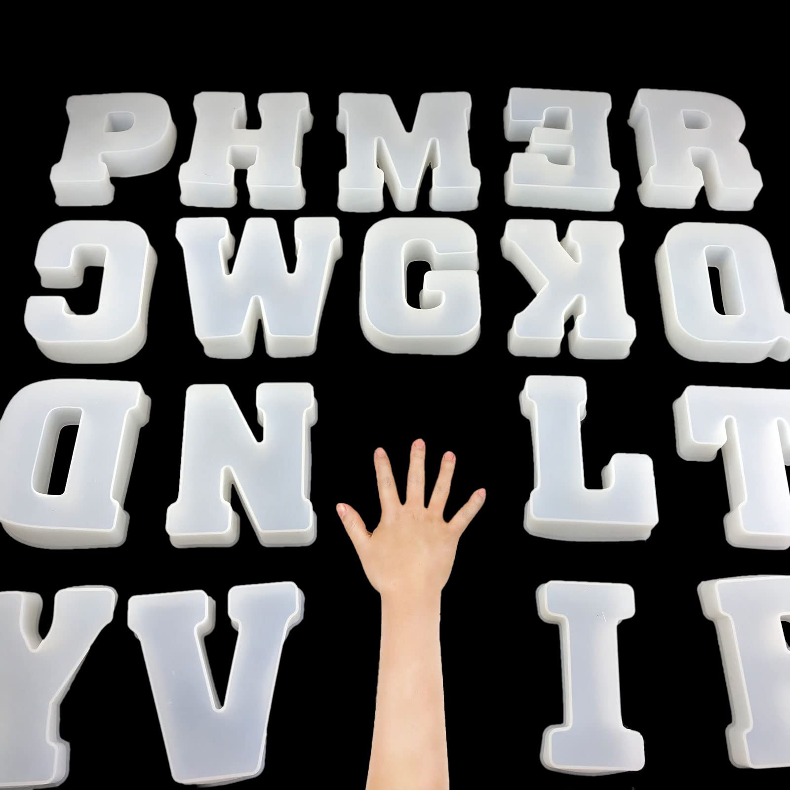 Moule Lettres Alphabet Silicone 6 Pouces - 26 Pièces - ESEDAGE (lot)
