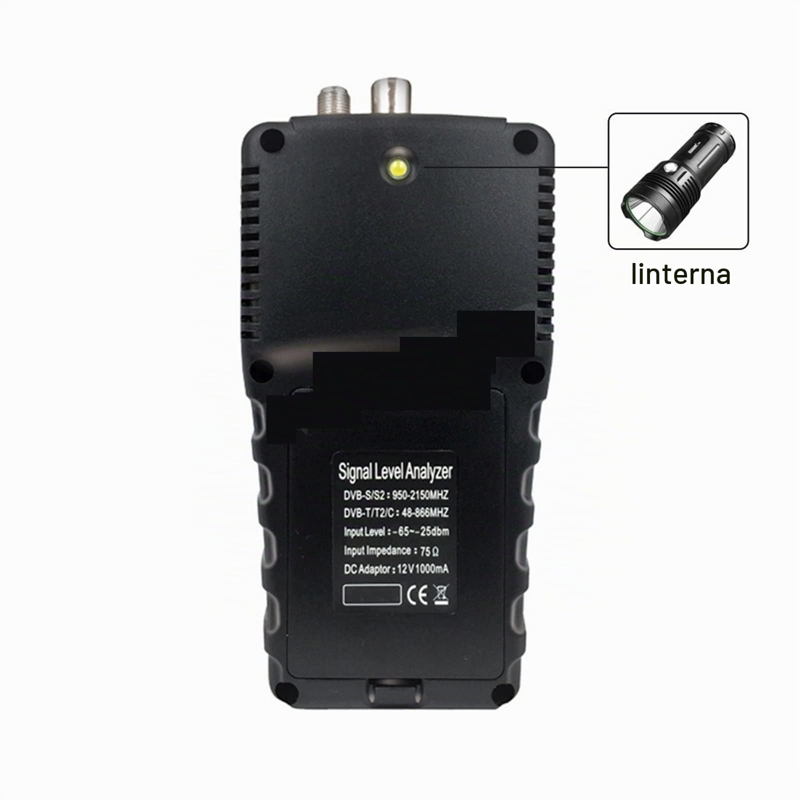 Medidor de Campo TDT, Buscador de satélite VF 6800P DVB-T2 DVB-S2 DVB-C MPEG4 Digital Sat Finder Meter 2,4 Pulgadas LCD HD for sintonizador de TV,para configurar Antena parabólica