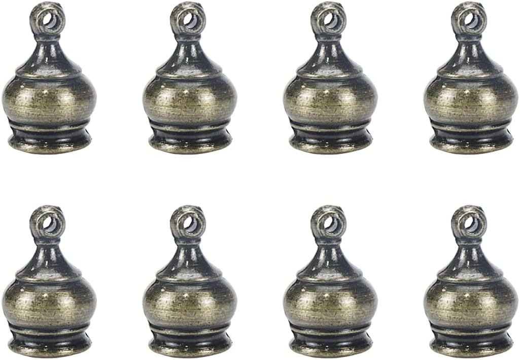 Crapyt 8 PCS Lamp Finial Cap Knob 0.51"×0.87" Cyan Lamp Finial Lamp