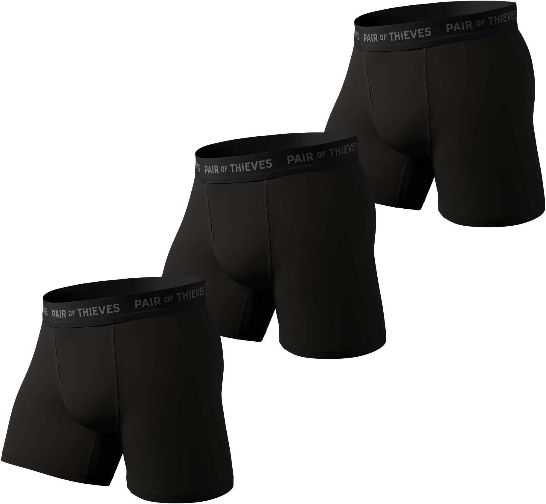 Pair of ThievesSuper Fit Menโs Long Boxer Briefs, 2 & 3 Pack Underwear, AMZ Exclusive